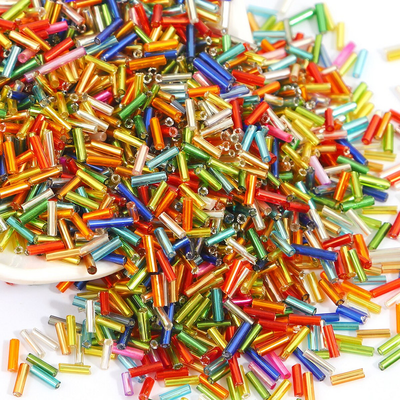 300 vnt. 7 mm sidabro pamušalas „Delica“ stiklo sėklų karoliukų vamzdelio tarpiklis, skirtas „pasidaryk pats“ papuošalams gaminti, siuvinėti, moteriškų drabužių priedai