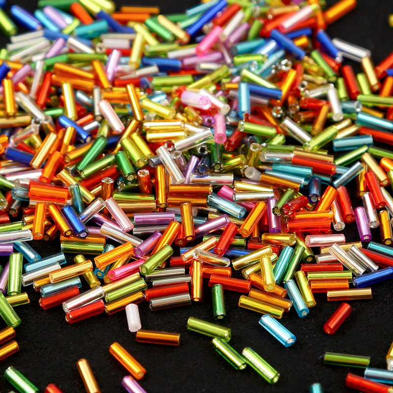 300 vnt. 7 mm sidabro pamušalas „Delica“ stiklo sėklų karoliukų vamzdelio tarpiklis, skirtas „pasidaryk pats“ papuošalams gaminti, siuvinėti, moteriškų drabužių priedai