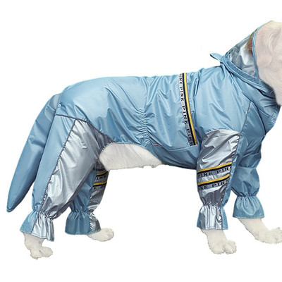 3-7XL Nepremokavý pláštenka do dažďa pre psov, nastaviteľná, ľahká, pršiplášťová kombinéza s pončom a kapucňou, kabát pre domáce zvieratá na deň silného dažďa