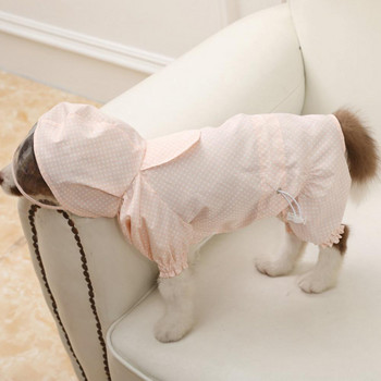 Ρούχα για σκύλους για κατοικίδια Ρούχα για σκύλους τετράποδα κουτάβι με κουκούλα αδιάβροχο κατοικίδιο χαριτωμένα αδιάβροχα μπουφάν Εξωτερική φόρμα για κατοικίδια με κουκούλα κουκούλα