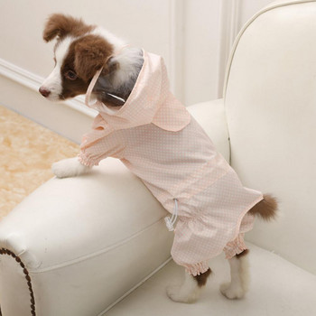 Ρούχα για σκύλους για κατοικίδια Ρούχα για σκύλους τετράποδα κουτάβι με κουκούλα αδιάβροχο κατοικίδιο χαριτωμένα αδιάβροχα μπουφάν Εξωτερική φόρμα για κατοικίδια με κουκούλα κουκούλα