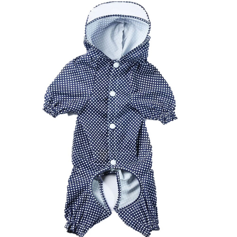 Lemmikloomad Koerariided Neljajalgse koera kutsikas Kapuutsiga vihmamantel Lemmikloom Armsad Veekindlad Joped Õues Lemmikloomade Vihmariided Kapuuts Rõivad Jumpsuit