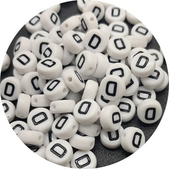 100 τμχ 7mm 26 Letter Beads Acrylic Loose Spacer Beads for Jewelry Making DIY Handmade Bracelet κολιέ