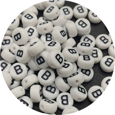 100 ks 7 mm 26-písmenové korálky, akrylové voľné dištančné korálky na výrobu šperkov, ručne vyrobený náramok, náhrdelník