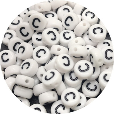 100 ks 7 mm 26-písmenové korálky, akrylové voľné dištančné korálky na výrobu šperkov, ručne vyrobený náramok, náhrdelník