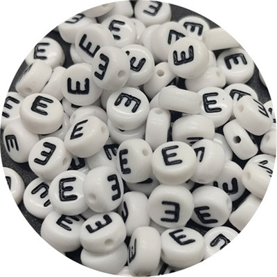 100 ks 7 mm 26-písmenové korálky, akrylové voľné dištančné korálky na výrobu šperkov, ručne vyrobený náramok, náhrdelník