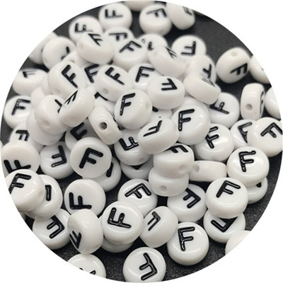 100 ks 7 mm 26-písmenové korálky, akrylové voľné dištančné korálky na výrobu šperkov, ručne vyrobený náramok, náhrdelník