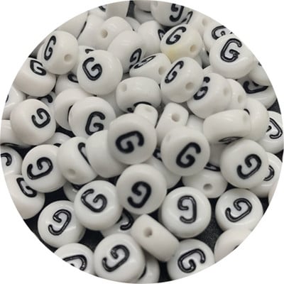 100 ks 7 mm 26-písmenové korálky, akrylové voľné dištančné korálky na výrobu šperkov, ručne vyrobený náramok, náhrdelník