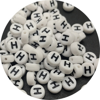 100 ks 7 mm 26-písmenové korálky, akrylové voľné dištančné korálky na výrobu šperkov, ručne vyrobený náramok, náhrdelník