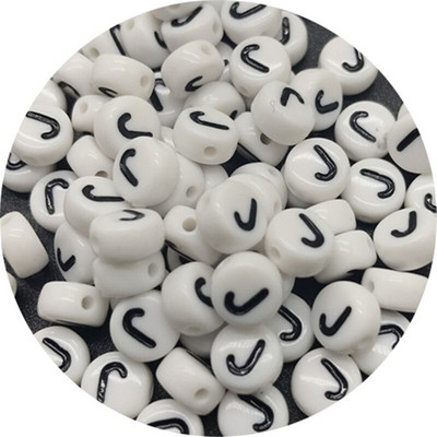 100 ks 7 mm 26-písmenové korálky, akrylové voľné dištančné korálky na výrobu šperkov, ručne vyrobený náramok, náhrdelník