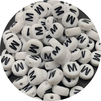 100 ks 7 mm 26-písmenové korálky, akrylové voľné dištančné korálky na výrobu šperkov, ručne vyrobený náramok, náhrdelník