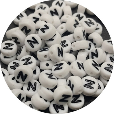 100 ks 7 mm 26-písmenové korálky, akrylové voľné dištančné korálky na výrobu šperkov, ručne vyrobený náramok, náhrdelník