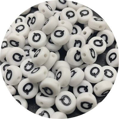 100 ks 7 mm 26-písmenové korálky, akrylové voľné dištančné korálky na výrobu šperkov, ručne vyrobený náramok, náhrdelník