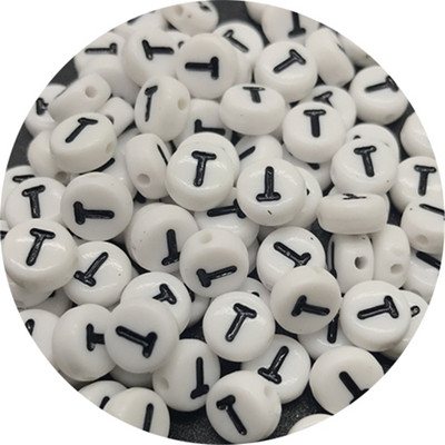 100 ks 7 mm 26-písmenové korálky, akrylové voľné dištančné korálky na výrobu šperkov, ručne vyrobený náramok, náhrdelník