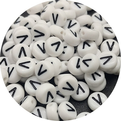 100 ks 7 mm 26-písmenové korálky, akrylové voľné dištančné korálky na výrobu šperkov, ručne vyrobený náramok, náhrdelník
