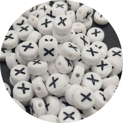 100 ks 7 mm 26-písmenové korálky, akrylové voľné dištančné korálky na výrobu šperkov, ručne vyrobený náramok, náhrdelník