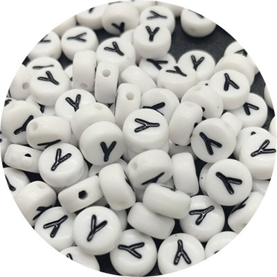 100 ks 7 mm 26-písmenové korálky, akrylové voľné dištančné korálky na výrobu šperkov, ručne vyrobený náramok, náhrdelník