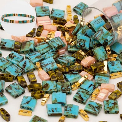 Taidian Miyuki Tila karoliukai japoniški stiklo karoliukai įvairių spalvų Bohostyle papuošalai trijų modelių, sumaišytų kartu, paieška 5 gramai