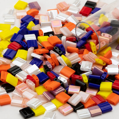 Taidian Miyuki Tila karoliukai japoniški stiklo karoliukai įvairių spalvų Bohostyle papuošalai trijų modelių, sumaišytų kartu, paieška 5 gramai