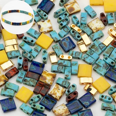 Taidian Miyuki Tila karoliukai japoniški stiklo karoliukai įvairių spalvų Bohostyle papuošalai trijų modelių, sumaišytų kartu, paieška 5 gramai