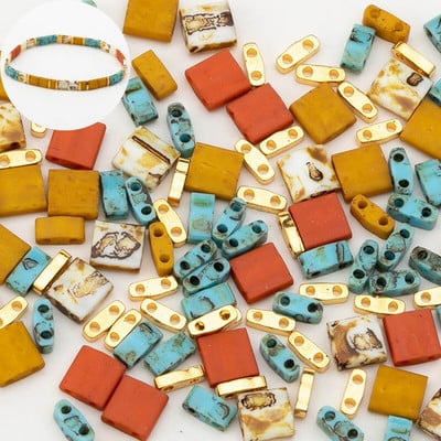 Taidian Miyuki Tila karoliukai japoniški stiklo karoliukai įvairių spalvų Bohostyle papuošalai trijų modelių, sumaišytų kartu, paieška 5 gramai