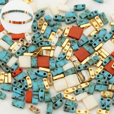 Taidian Miyuki Tila karoliukai japoniški stiklo karoliukai įvairių spalvų Bohostyle papuošalai trijų modelių, sumaišytų kartu, paieška 5 gramai