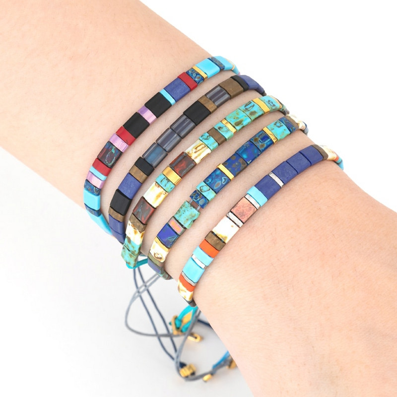 Taidian Miyuki Tila karoliukai japoniški stiklo karoliukai įvairių spalvų Bohostyle papuošalai trijų modelių, sumaišytų kartu, paieška 5 gramai