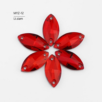 Minden méret Üvegkristály strasszra varrt lapos hátú formák színes lószem Varrható strassz ruhákhoz Esküvői ruha