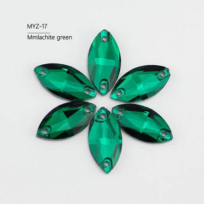 Minden méret Üvegkristály strasszra varrt lapos hátú formák színes lószem Varrható strassz ruhákhoz Esküvői ruha