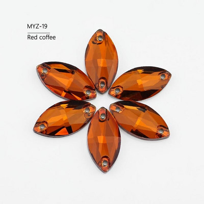 Minden méret Üvegkristály strasszra varrt lapos hátú formák színes lószem Varrható strassz ruhákhoz Esküvői ruha