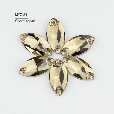 Minden méret Üvegkristály strasszra varrt lapos hátú formák színes lószem Varrható strassz ruhákhoz Esküvői ruha