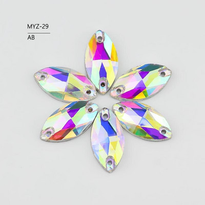 Minden méret Üvegkristály strasszra varrt lapos hátú formák színes lószem Varrható strassz ruhákhoz Esküvői ruha