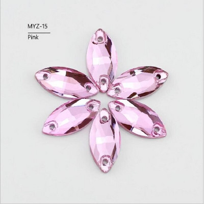 Minden méret Üvegkristály strasszra varrt lapos hátú formák színes lószem Varrható strassz ruhákhoz Esküvői ruha