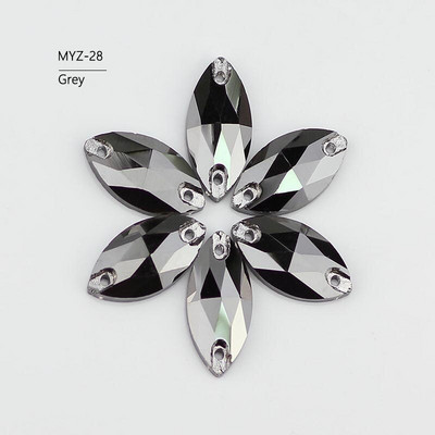 Minden méret Üvegkristály strasszra varrt lapos hátú formák színes lószem Varrható strassz ruhákhoz Esküvői ruha