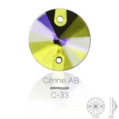 3200 Color AB Sew On Rivoli Rhinestone Στρογγυλές χάντρες Γυάλινη Κρυστάλλινη FlatBack Ραπτοπέτρα Για Νυφικό DIY Fix Πανί