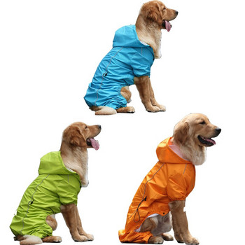 Αδιάβροχο Pet Puppy Four Foet Hooded Αδιάβροχο μεγάλο μεσαίο σκυλί ανακυκλώσιμα ρούχα για ζώα