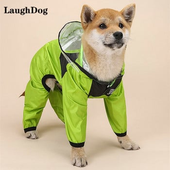 Pet Dog Αδιάβροχο αδιάβροχο Jumpsuit Reflektive Rain Coat Διαφανές μπουφάν με κουκούλα για μικρά σκυλιά Ρούχα εξωτερικού χώρου Προμήθειες για κατοικίδια