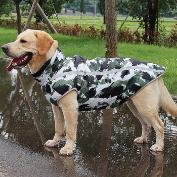 SHUANGMAO Pet Dog Raincoat Jumpsuit Ρούχα για σκύλους Puppy Pets Μανδύα Λαμπραντόρ Αδιάβροχο Golden Retriever Ζεστό χειμωνιάτικο μπουφάν