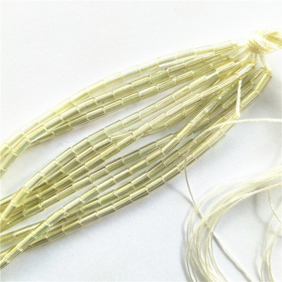 Най-висококачествени 2x4 мм тръбни стъклени кристални мъниста за изработка на облекло, бижута, изработка на мъниста Направи си сам, гривна, колие