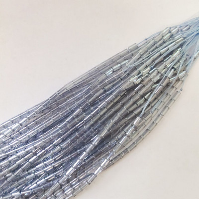 Най-висококачествени 2x4 мм тръбни стъклени кристални мъниста за изработка на облекло, бижута, изработка на мъниста Направи си сам, гривна, колие