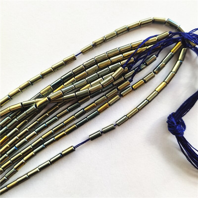 Най-висококачествени 2x4 мм тръбни стъклени кристални мъниста за изработка на облекло, бижута, изработка на мъниста Направи си сам, гривна, колие