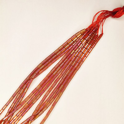 Най-висококачествени 2x4 мм тръбни стъклени кристални мъниста за изработка на облекло, бижута, изработка на мъниста Направи си сам, гривна, колие