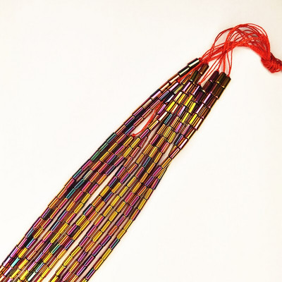 Най-висококачествени 2x4 мм тръбни стъклени кристални мъниста за изработка на облекло, бижута, изработка на мъниста Направи си сам, гривна, колие