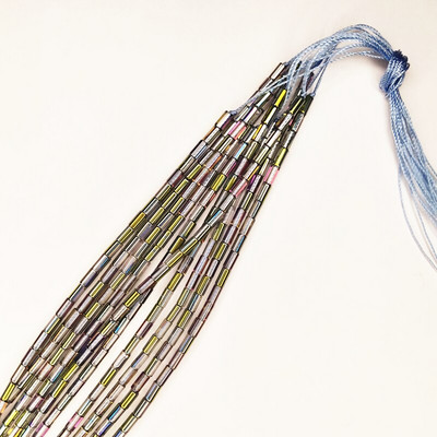 Най-висококачествени 2x4 мм тръбни стъклени кристални мъниста за изработка на облекло, бижута, изработка на мъниста Направи си сам, гривна, колие