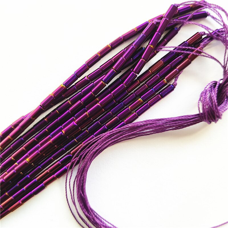 Най-висококачествени 2x4 мм тръбни стъклени кристални мъниста за изработка на облекло, бижута, изработка на мъниста Направи си сам, гривна, колие