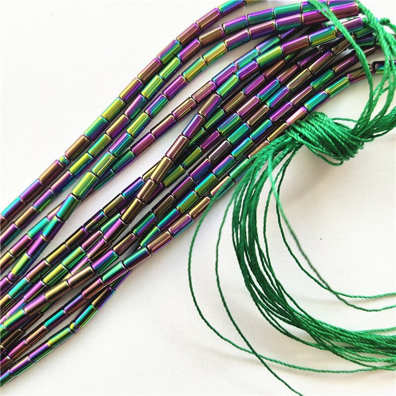 Най-висококачествени 2x4 мм тръбни стъклени кристални мъниста за изработка на облекло, бижута, изработка на мъниста Направи си сам, гривна, колие