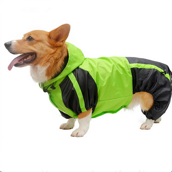 2022 Νέα Corgi Dog Clothes Jumpsuit Αδιάβροχα ρούχα Pembroke Welsh Corgi Dog Αδιάβροχο με κουκούλα μπουφάν βροχής Dropship Στολή για κατοικίδια