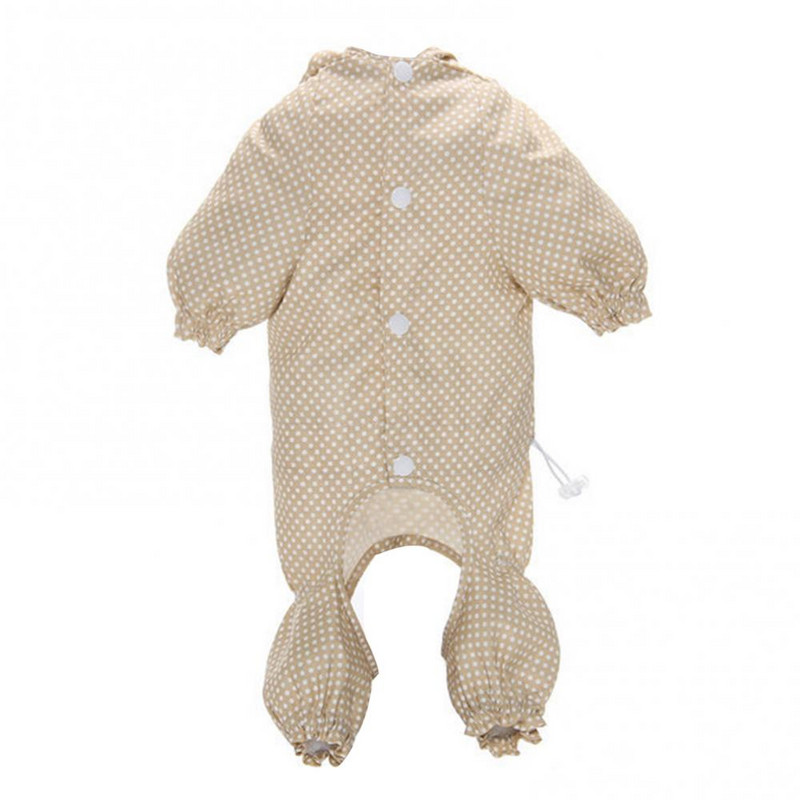 Impermeabil, rezistent la ploaie, poliester, cu patru picioare, pentru cățeluș, haină de ploaie cu glugă, îmbrăcăminte de ploaie, haine de exterior pentru animale de companie, costum subțire, complet asortat