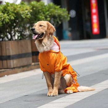 Διαφανές αδιάβροχο σκυλί Αναπνεύσιμο αδιάβροχο πολυουρεθάνης Big Pet Dog Αδιάβροχο τετράποδο για σκύλους εξόδου Teddy αδιάβροχο σετ μπουφάν