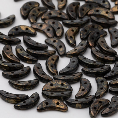 Taidian české sklenené korálky v tvare polmesiaca tyrkysovej farby, DIY korálkové šperky vo viktoriánskom štýle 3x10MM 3/5gramov/vrecko